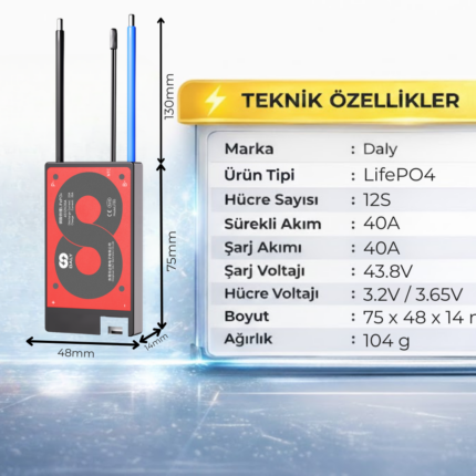 Daly 12S 40A Lifepo4 BMS