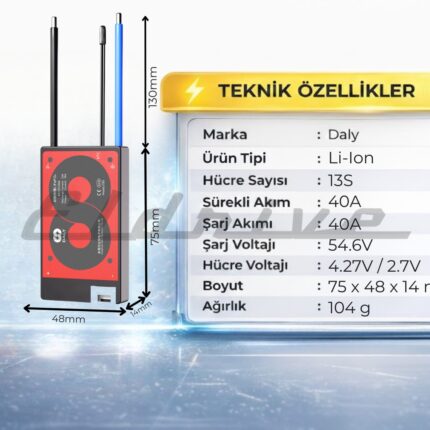 Daly 13S 40A BMS Lityum iyon