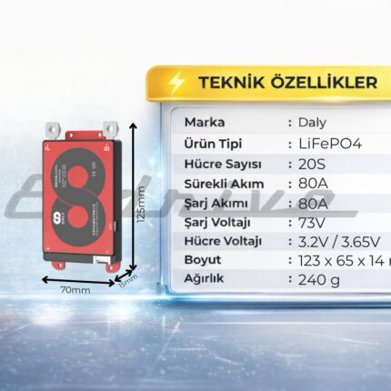 Daly 20S 80A Lifepo4 BMS