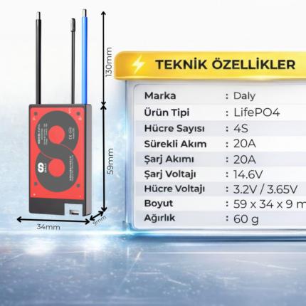 Daly 4S 20A Lifepo4 BMS