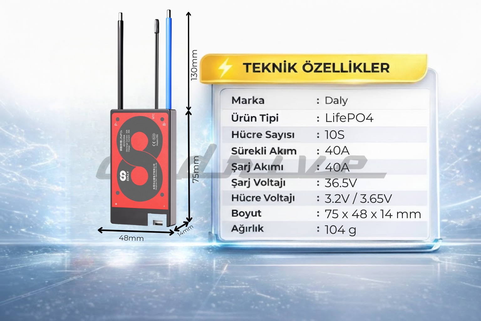 Daly10S 40A Lifepo4 BMS